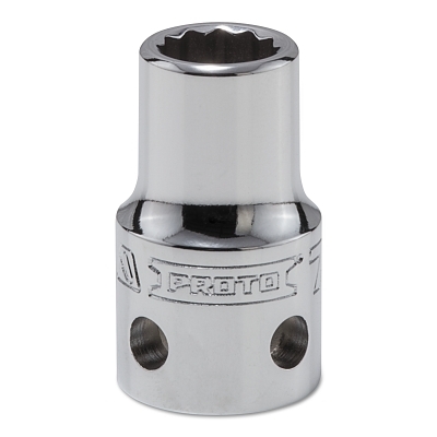 Tether-Ready Drive Deep Sockets, 1/2 in Drive, 7/16 in, 1 31/64 in L, 12 Points