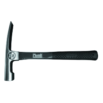 Brick Hammer, Forged Steel Head, Fiberglass Handle, 13 in, 2.02 lb