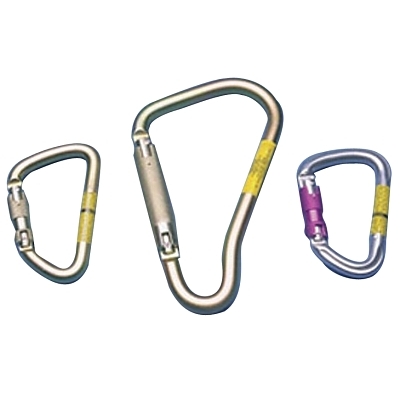 Steel Carabiners, 1 in, Anchorage; Silver
