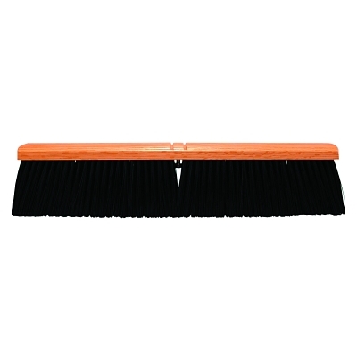No. 24A Line Garage Brushes, 24 in Hardwood Block, 4 in Trim L, Stiff Black Poly