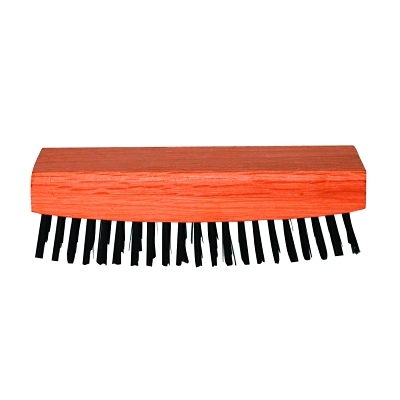 Rocker-Back Wire Scratch Brushes, 7 1/4 in, 9X21 Rows,Tempered Carbon Steel Wire