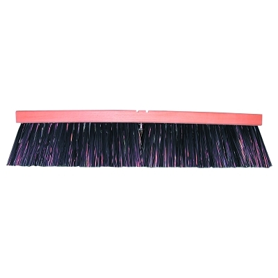 Heavy-Duty Street Brooms, 24 in Hardwood Block, 4 1/4 in Trim L, Blue Plastic