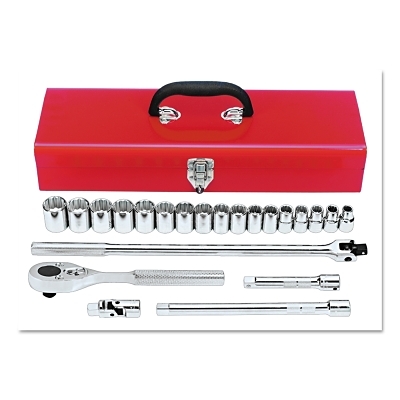 Torqueplus 12-Point Metric 3/4 in Drive Tool Socket Sets, 28 Piece, 12 Point