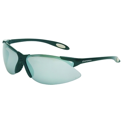 A900 Series Eyewear, Silver Mirror Lens, Polycarbonate, Hard Coat, Black Frame
