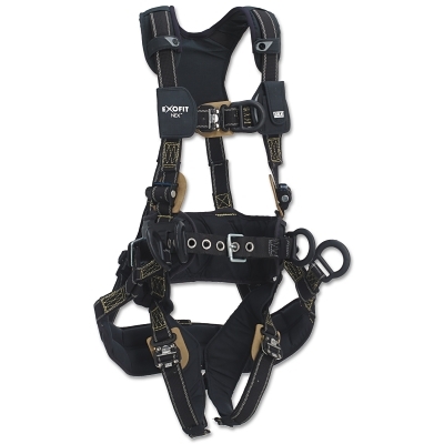 ExoFit NEX Arc Flash Tower Climbing Harnesses, 3 D-Rings, Medium, Q.C.