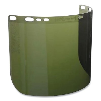 F50 Polycarbonate Special Face Shield, IRUV 5.0, R Shape, 9 in H x 15.5 in L