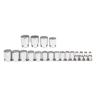 Tether-Ready Socket Sets, 1/2 in Drive, 12 Point, Inch