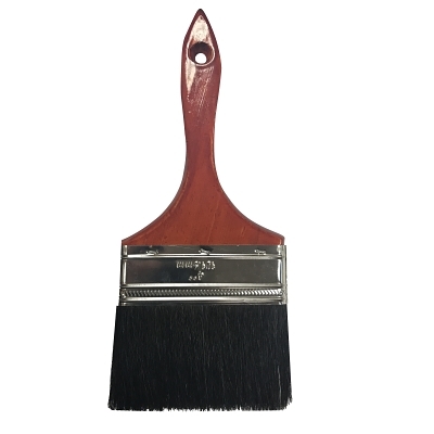 Industrial Paint Brush, 2 in W, 2 in Trim, Black Bristle, Wood handle