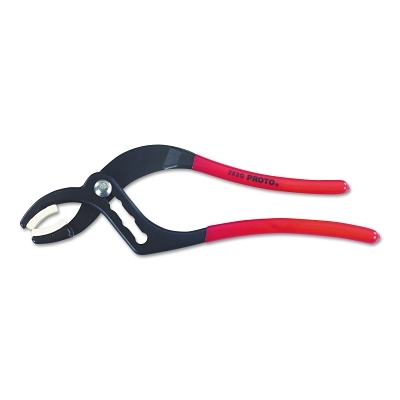 Tether-Ready Soft Jaw Cannon Plug Plier, Curved, 9-1/2 in L