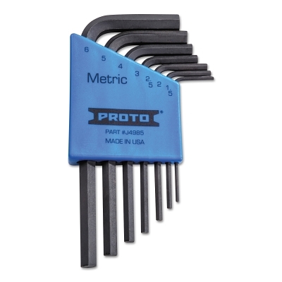 Metric Hex Key Sets, Hex Tip, Metric