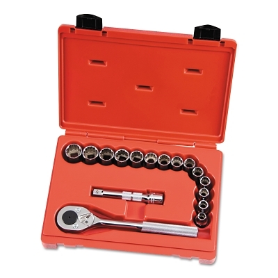 Torqueplus 12-Point Metric 1/2 in Drive Tool Socket Sets, 16 Piece, 12 Point