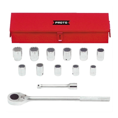 Torqueplus 12-Point 1 in Drive Tool Socket Sets, 17 Piece