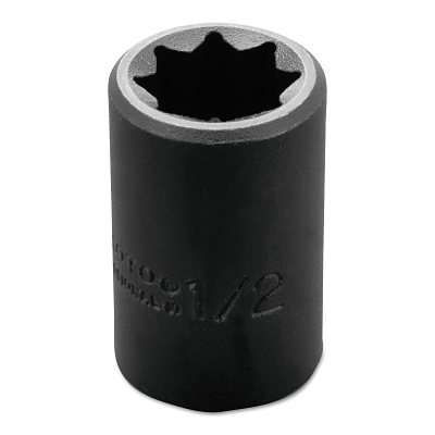 Torqueplus Impact Sockets, 1/2 in Drive, 1/2 in Opening, 8 Points