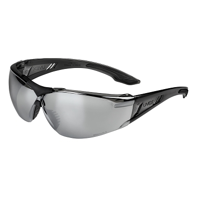 SVP 400 Series Safety Glasses, Silver Mirror Lens, Hardcoat Coat, Gray Frame