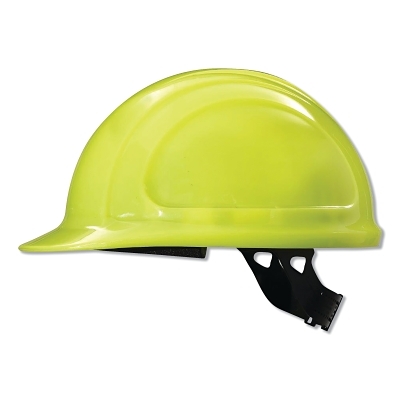 North Zone N10 Quick Fit Hard Hat, 4 Point, Front Brim, Hi-Vis Yellow