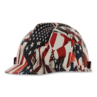 V-Gard® Hydro Dip Finish Slotted Cap/Hat Assembly, Fas-Trac® III Suspension, One Nation, for Caps Only