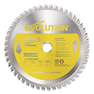 Metal-Cutting Saw Blade, 7 in, 1 in Arbor, 3900 rpm, 48 Teeth