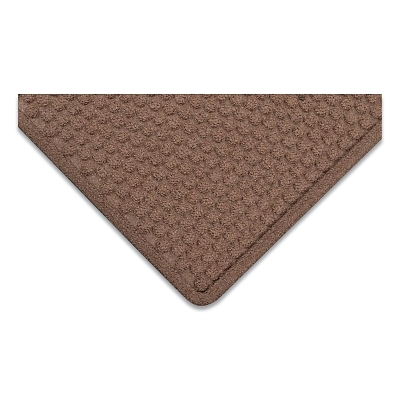 Aqua-Trap® Moisture and Scrape Entrance Mat, 3/8 in x 4 ft W x 6 ft L, 20 oz Tufted Loop-Pile Poly, Rubber, Brown