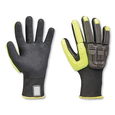Rig Dog™ Knit Grip Plus Gloves, 10/X-Large, Black/Yellow