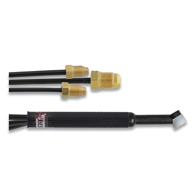 24W TIG Torch Package, Water Cooled, 180 A, Rigid Head, 60°, 25 ft Cable, Vinyl