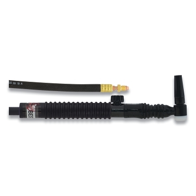 9FVMT TIG Torch Package, Air Cooled, 125 A, Flex Head with Valve, 1-Pc 12.5 ft Cable, Rubber