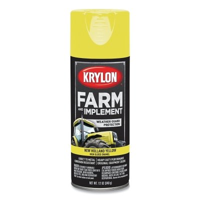 Farm and Implement Enamel Paint, 12 oz, New Holland Yellow, Gloss