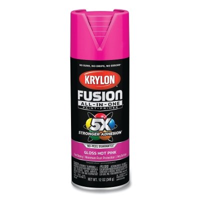 Fusion All-in-One™ Paints + Primers, 12 oz, Aerosol Can, Gloss Hot Pink