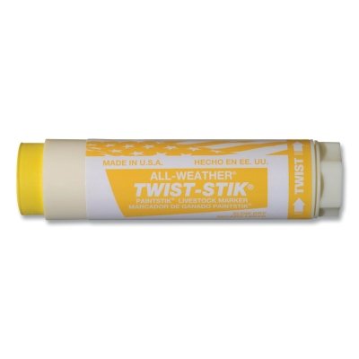 Twist-Stik® Livestock Marker, 1-1/4 in x 4-3/4 in L, Yellow