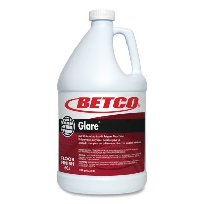 Glare Floor Finish, 1 gal, Bottle, White, Mild Scent