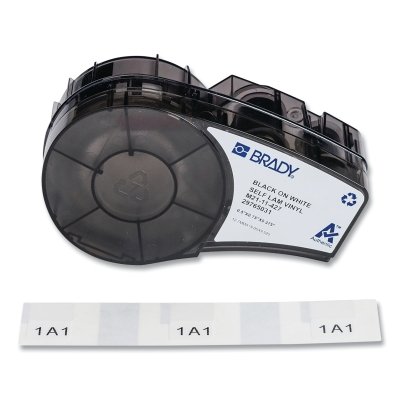 M21 Label, Self-Laminating Vinyl Wrap Around Labels, .75 in H x .5 in W