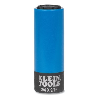 2-in-1 Coated Impact Socket, 3/4 and 9/16 in, 12 Point