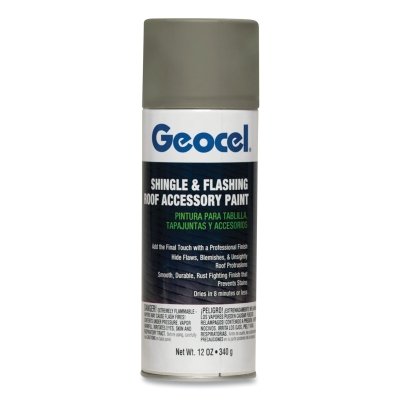 Shingle and Flashing Roof Accessory Spray Paint, 12 oz, Aerosol Can, Gray