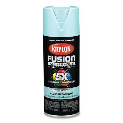 Fusion All-in-One™ Paints + Primers, 12 oz, Aerosol Can, Gloss Ocean Blue
