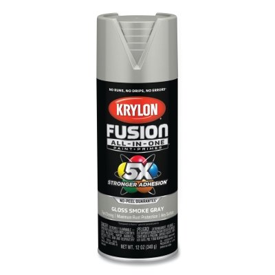 Fusion All-in-One™ Paints + Primers, 12 oz, Aerosol Can, Gloss Smoke Gray