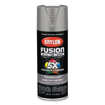 Fusion All-in-One™ Paints + Primers, 12 oz, Aerosol Can, Gloss Vintage Gray