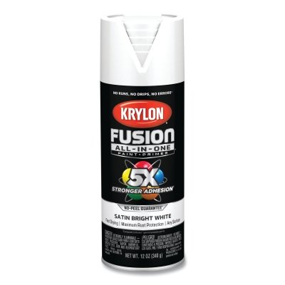 Fusion All-in-One™ Paints + Primers, 12 oz, Aerosol Can, Satin Bright White