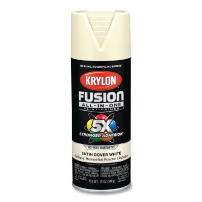 Fusion All-in-One™ Paints + Primers, 12 oz, Aerosol Can, Satin Dover White