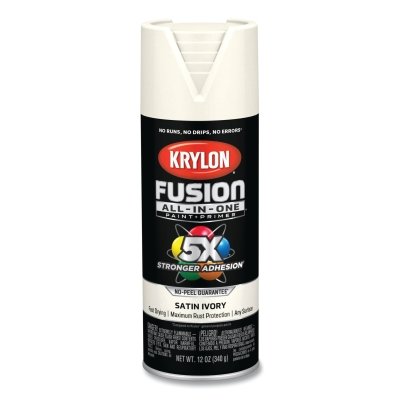 Fusion All-in-One™ Paints + Primers, 12 oz, Aerosol Can, Satin Ivory