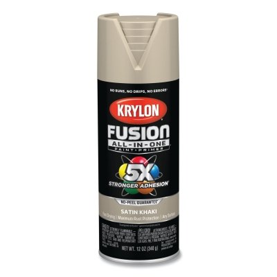 Fusion All-in-One™ Paints + Primers, 12 oz, Aerosol Can, Satin Khaki