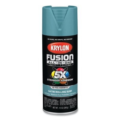 Fusion All-in-One™ Paints + Primers, 12 oz, Aerosol Can, Satin Rolling Surf