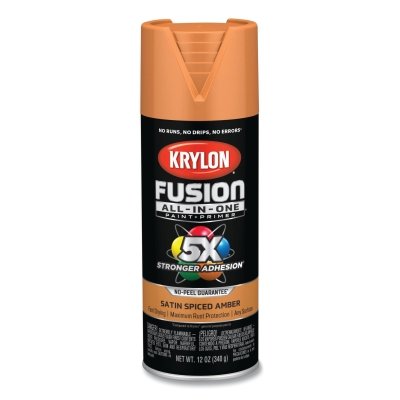 Fusion All-in-One™ Paints + Primers, 12 oz, Aerosol Can, Satin Spiced Amber