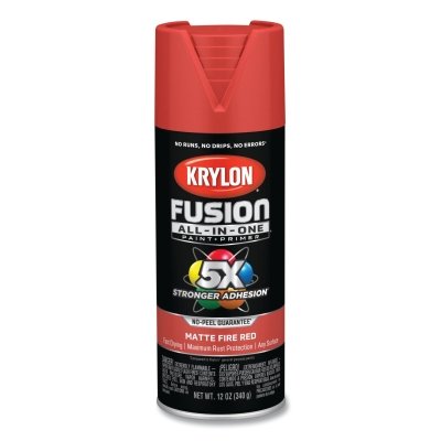 Fusion All-in-One™ Paints + Primers, 12 oz, Aerosol Can, Matte Fire Red