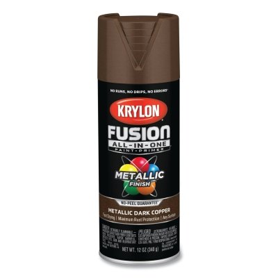 Fusion All-in-One™ Paints + Primers, 12 oz, Aerosol Can, Metallic Dark Copper