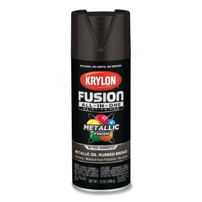 Fusion All-in-One™ Paints + Primers, 12 oz, Aerosol Can, Metallic Oil Rubbed Bronze