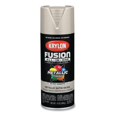 Fusion All-in-One™ Paints + Primers, 12 oz, Aerosol Can, Metallic Satin Nickel