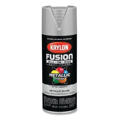 Fusion All-in-One™ Paints + Primers, 12 oz, Aerosol Can, Metallic Silver