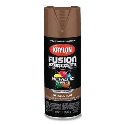 Fusion All-in-One™ Paints + Primers, 12 oz, Aerosol Can, Metallic Rust