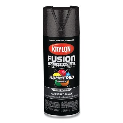 Fusion All-in-One™ Paints + Primers, 12 oz, Aerosol Can, Hammered Black