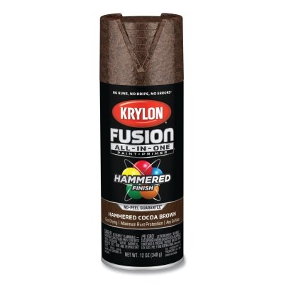 Fusion All-in-One™ Paints + Primers, 12 oz, Aerosol Can, Hammered Cocoa Brown