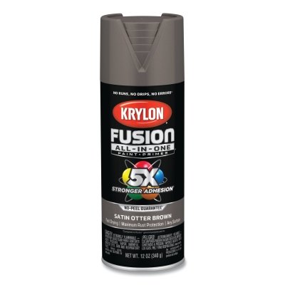 Fusion All-in-One™ Paints + Primers, 12 oz, Aerosol Can, Satin Otter Brown